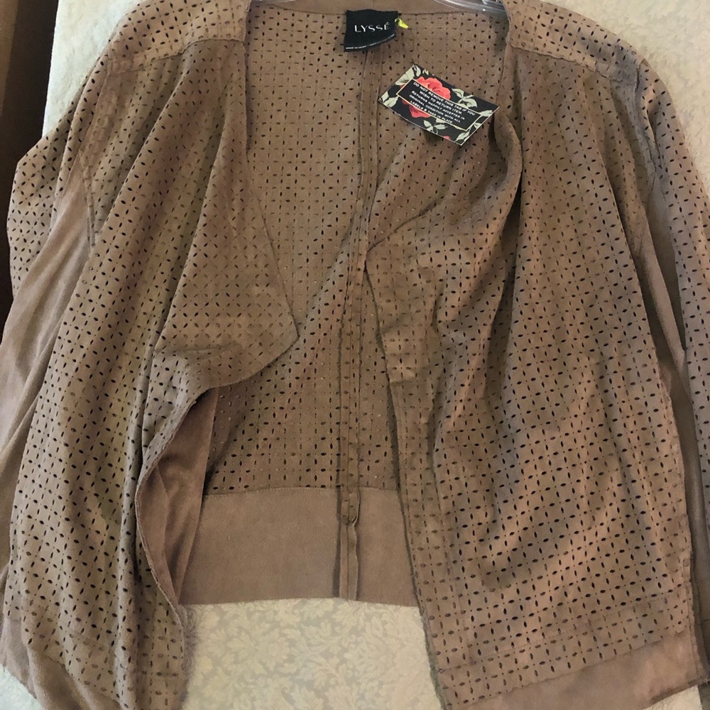 Lysse 3x new with tags faux suede jacket